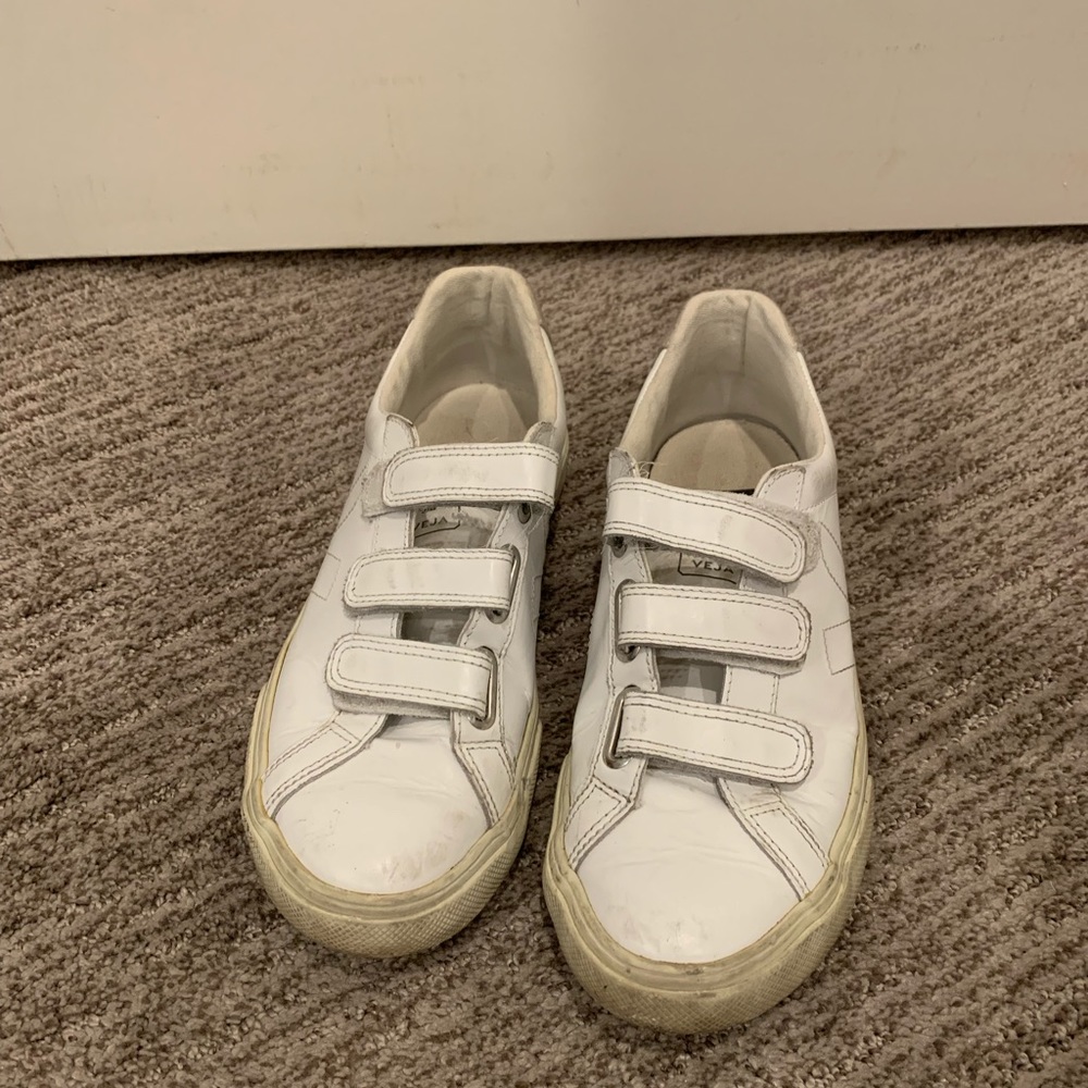 veja velcro white sneakers